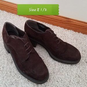 Luca B for Calico dress shoes in dark brown suede size 8